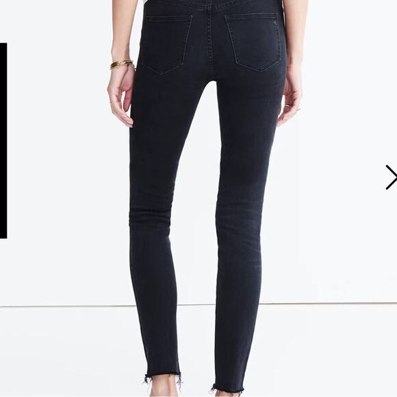 Madewell 9” High Rise Skinny Jeans in Black Sea Size 28 - Picture 10 of 10